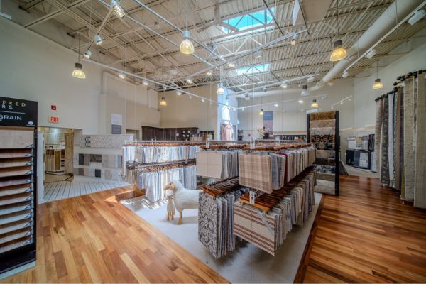 Carlson's Floors Jacksonville showroom carpet displays